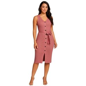 Elegant Pink Sleeveless Dress